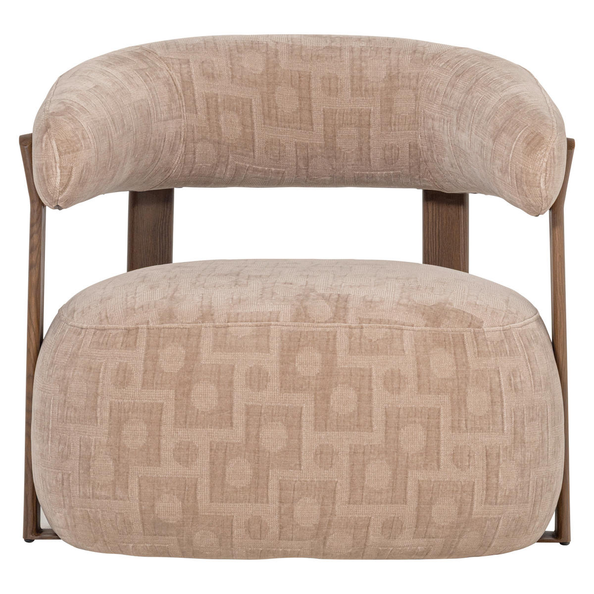 SESSEL in Webstoff Sandfarben  - Sandfarben/Schwarz, MODERN, Holz/Kunststoff (82/78/73cm) - Livetastic
