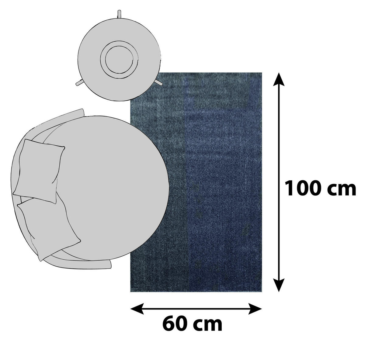 KOBEREC S VYSOKÝM VLASEM, 60/100 cm, šedá - šedá, Konvenční, textil (60/100cm) - Novel