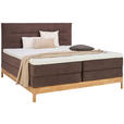 BOXSPRINGBETT 160/200 cm  in Braun, Wildeiche  - Wildeiche/Braun, Natur, Holz/Textil (160/200cm) - Linea Natura