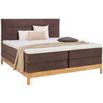 BOXSPRINGBETT 160/200 cm  in Braun, Wildeiche  - Wildeiche/Braun, Natur, Holz/Textil (160/200cm) - Linea Natura