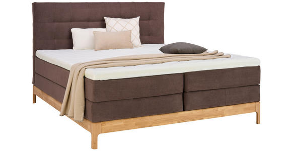 BOXSPRINGBETT 160/200 cm  in Braun, Wildeiche  - Wildeiche/Braun, Natur, Holz/Textil (160/200cm) - Linea Natura