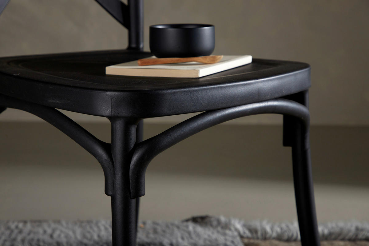 STOLSET 2 styck slät  - svart, Design, plast (52/90/55cm) - Livetastic