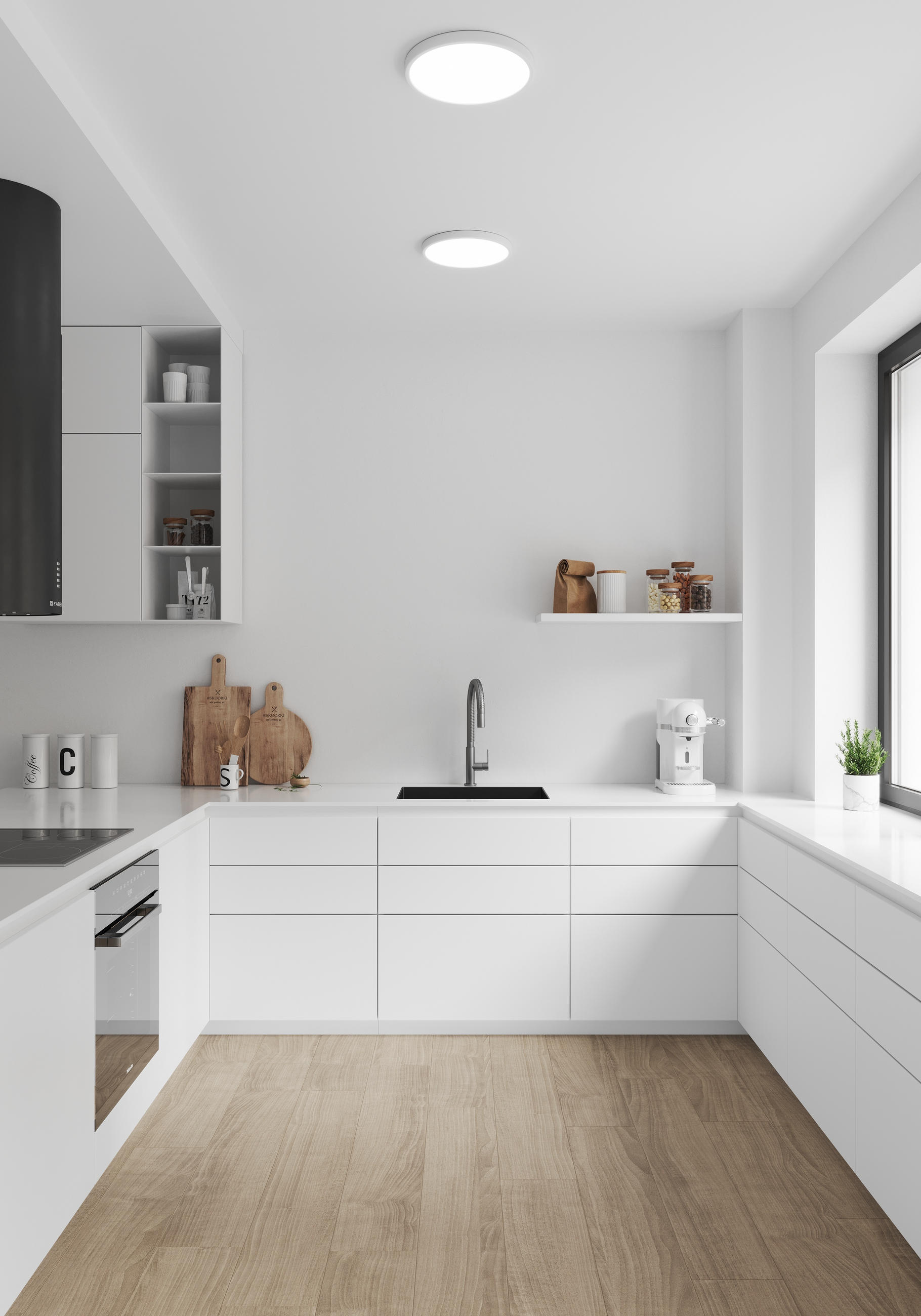DECKENLEUCHTE Oja 29,4/3,8 cm   - Weiß, KONVENTIONELL, Kunststoff (29,4/3,8cm) - Nordlux