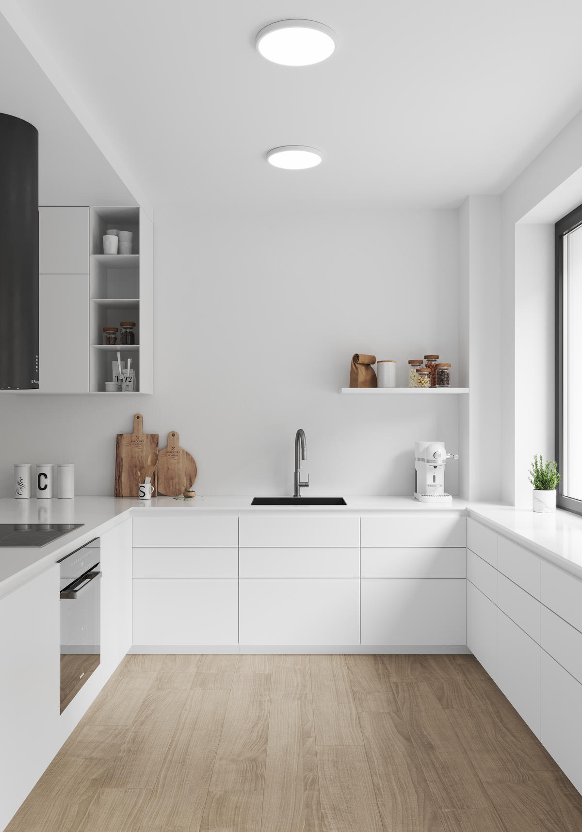 DECKENLEUCHTE Oja 29,4/3,8 cm   - Weiß, KONVENTIONELL, Kunststoff (29,4/3,8cm) - Nordlux