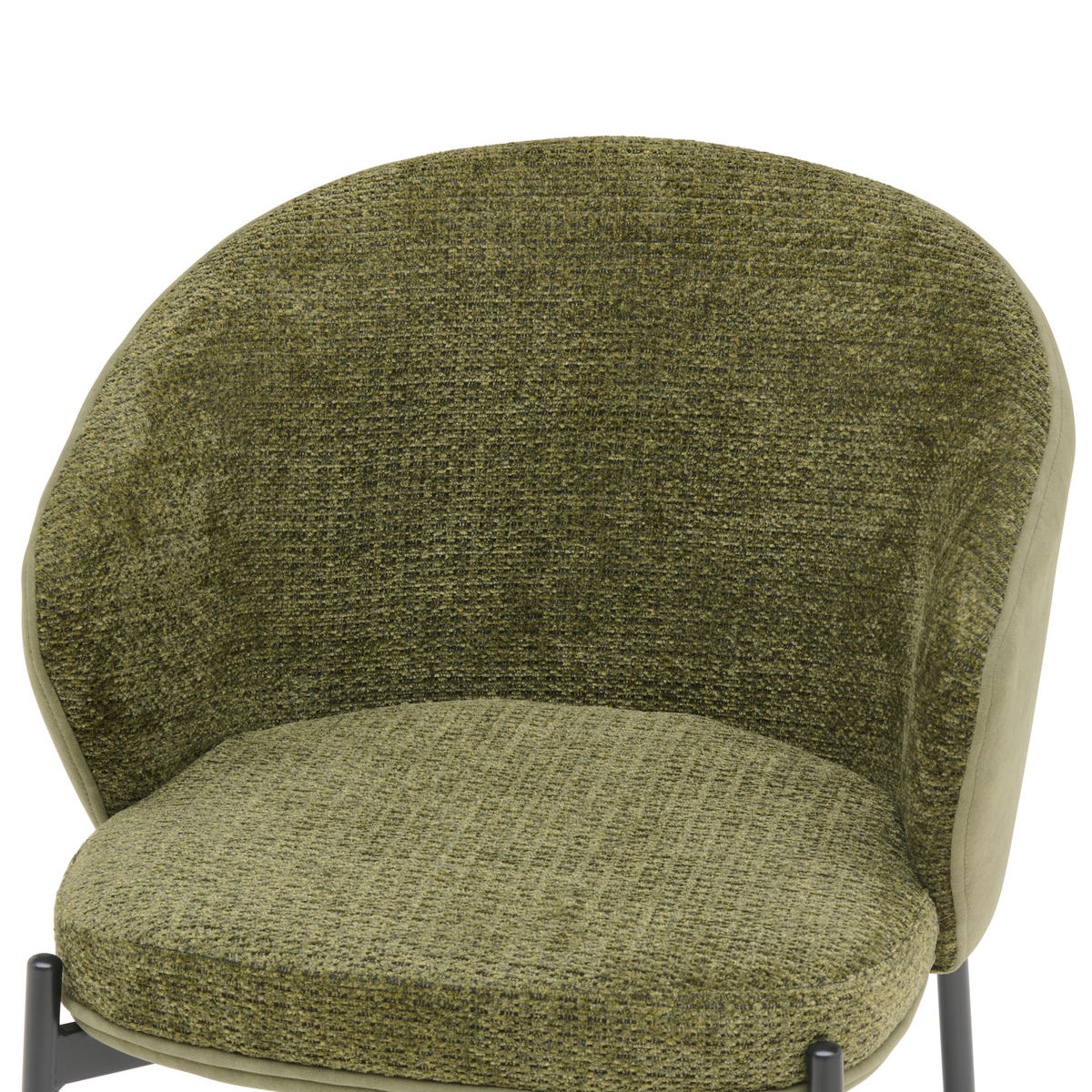 ARMLEHNSTUHL  in Eisen Samt  - Schwarz/Grün, MODERN, Textil/Metall (56/76,5/57,5cm) - MID.YOU