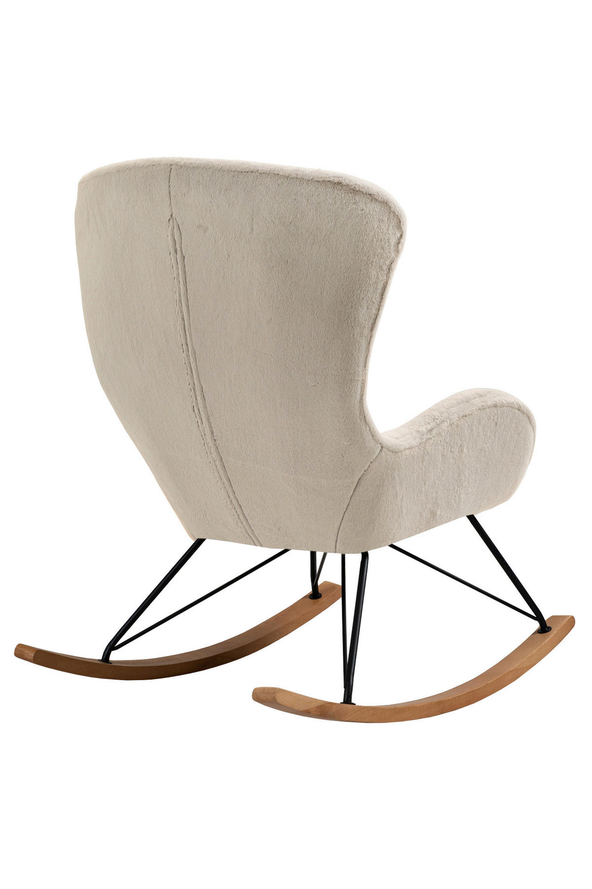 SCHAUKELSTUHL in Eichefarben, Beige  - Eichefarben/Beige, MODERN, Holz/Textil (70/102/94cm) - Livetastic