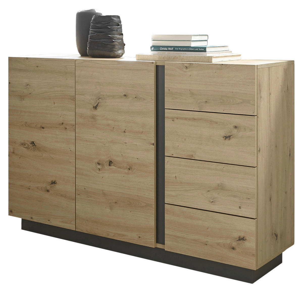 SIDEBOARD  in 138/91/40 cm  - Eiche Artisan/Grau, Design, Holzwerkstoff (138/91/40cm) - MID.YOU