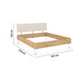 BETT 180/200 cm  in Eiche Artisan  - Champagner/Eiche Artisan, Design, Holzwerkstoff/Textil (180/200cm) - Carryhome