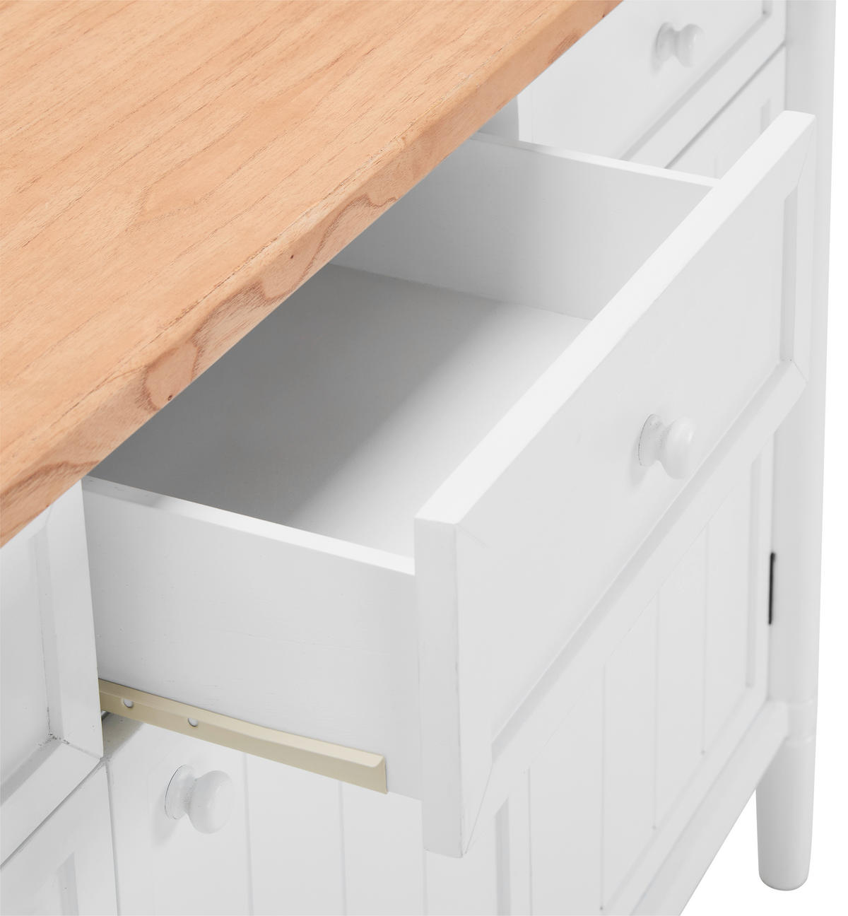 SIDEBOARD  in 150/45/97 cm  - Weiß/Naturfarben, ROMANTIK / LANDHAUS, Holz/Holzwerkstoff (150/45/97cm) - MID.YOU