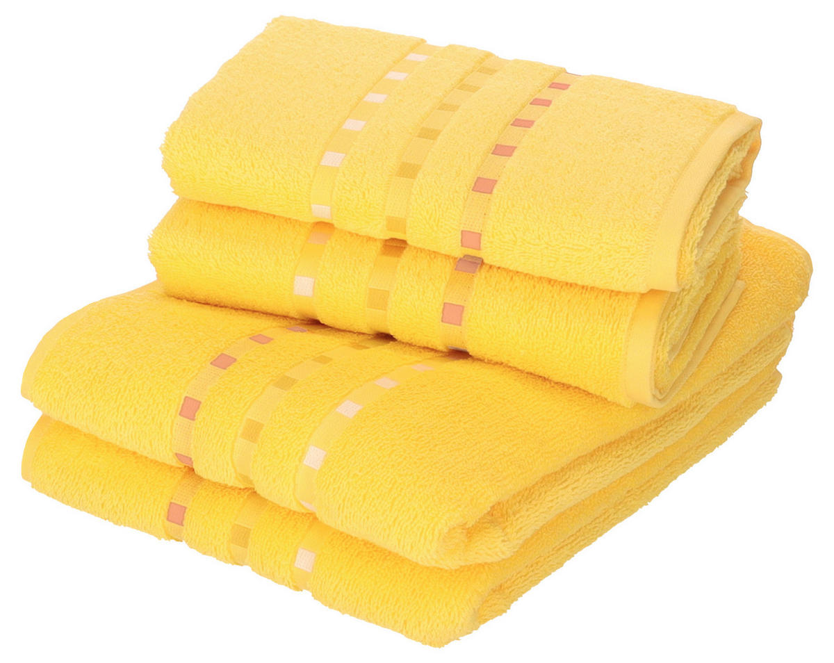 HANDTUCH 50/100 cm Gelb  - Gelb, Basics, Textil (50/100cm) - Esposa