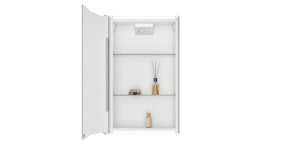 SPIEGELSCHRANK 74,7/73,8/16,8 cm  - Silberfarben/Weiß, Basics, Glas/Holz (74,7/73,8/16,8cm) - Xora