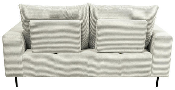 BIGSOFA  in Cord Naturfarben  - Schwarz/Naturfarben, KONVENTIONELL, Textil/Metall (246/100/116cm) - Carryhome