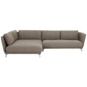 WOHNLANDSCHAFT in Textil Beige, Grau - Beige/Grau, Design, Textil/Metall (178/333cm) - Rolf Benz