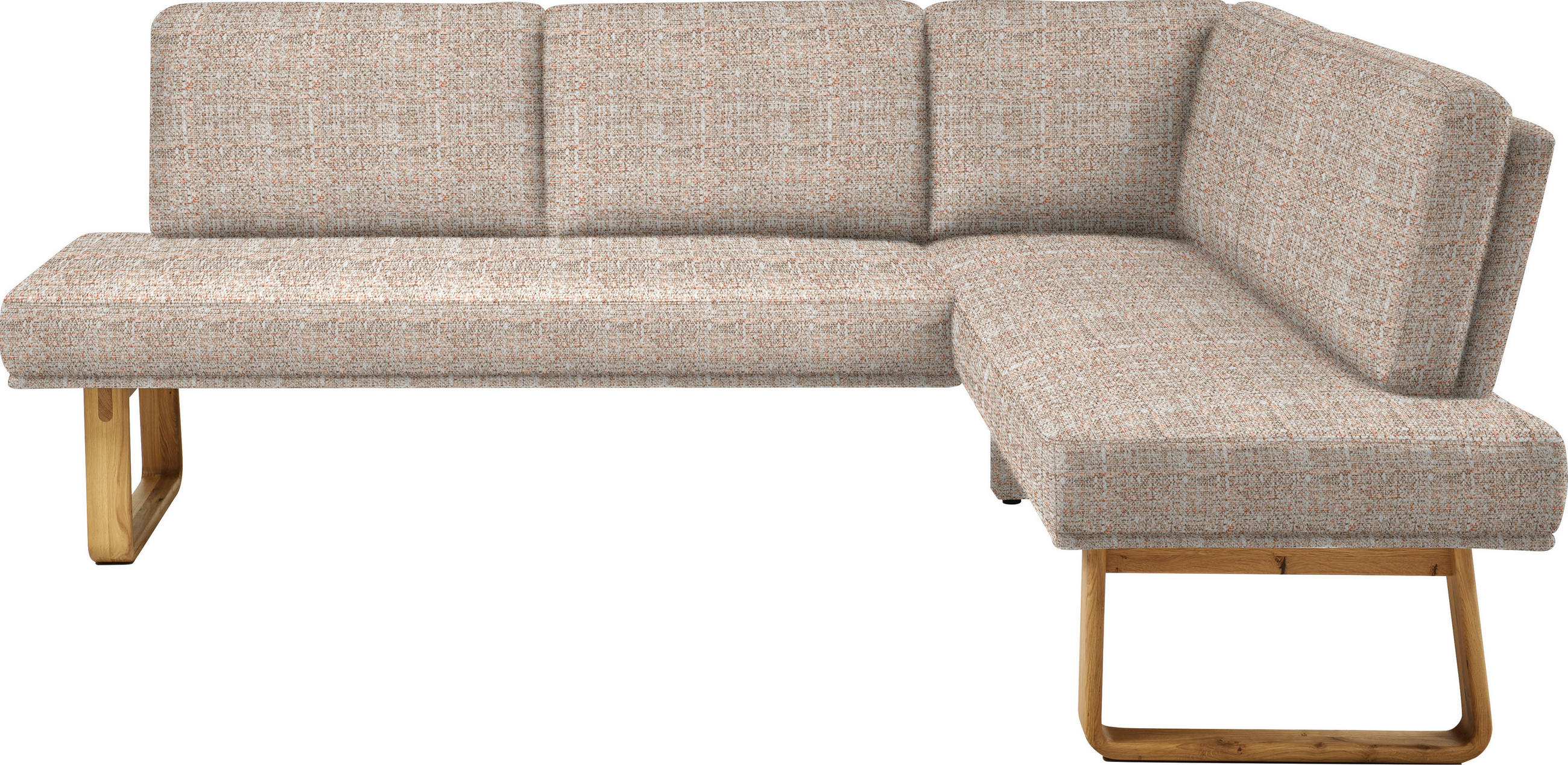 ECKBANK 240/174 cm  in Orange, Eichefarben  - Eichefarben/Orange, Design, Holz/Textil (240/174cm) - Dieter Knoll