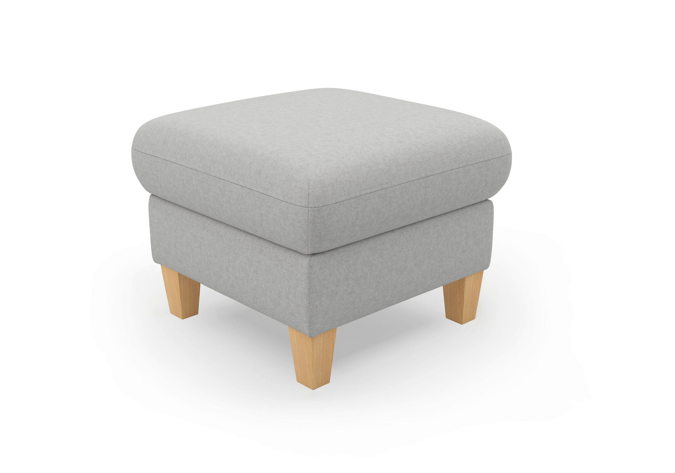 HOCKER Flachgewebe Hellgrau  - Eichefarben/Hellgrau, KONVENTIONELL, Holz/Textil (58/47/58cm) - Sit & More