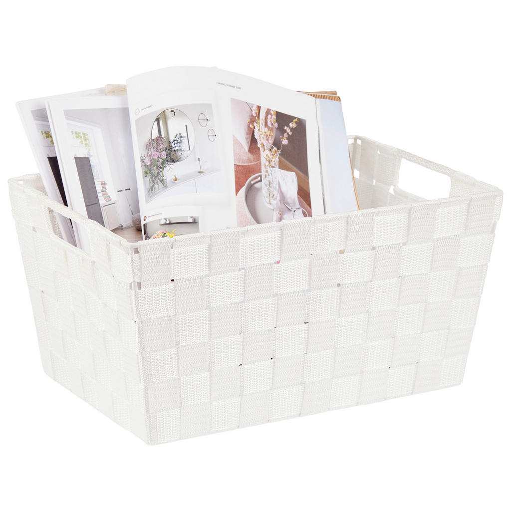 Aufbewahrungskorb Carolyn 36x17x23 Cm Kunststoff Weiß