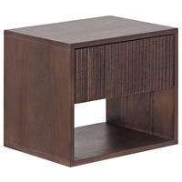 ÉJJELISZEKRÉNY keményfa mangófa diószínű  - diószínű, Modern, fa (40/34/30cm) - MID.YOU