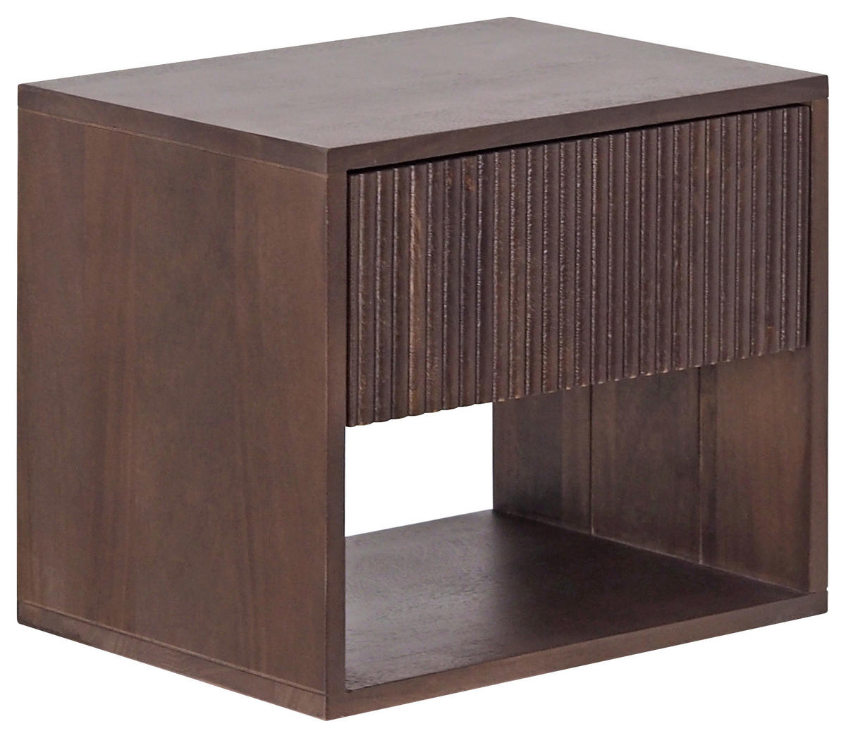 ÉJJELISZEKRÉNY keményfa mangófa diószínű  - diószínű, Modern, fa (40/34/30cm) - MID.YOU