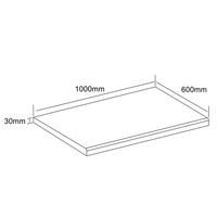 ARBEITSPLATTE 100/3/60 cm  - Grau, Trend, Holzwerkstoff (100/3/60cm) - MID.YOU
