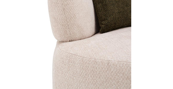 RÉCAMIERE  in Chenille Dunkelgrün, Beige  - Dunkelgrün/Beige, MODERN, Kunststoff/Textil (166/86/105cm) - Hom`in