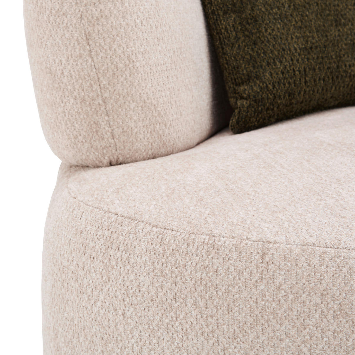 RÉCAMIERE Dunkelgrün, Beige Chenille  - Dunkelgrün/Beige, MODERN, Kunststoff/Textil (166/86/105cm) - Hom`in