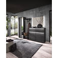 GARDEROBE 4-teilig  in 235/196/39 cm  - Anthrazit, Design, Glas/Holz (235/196/39cm) - Johann Jakob