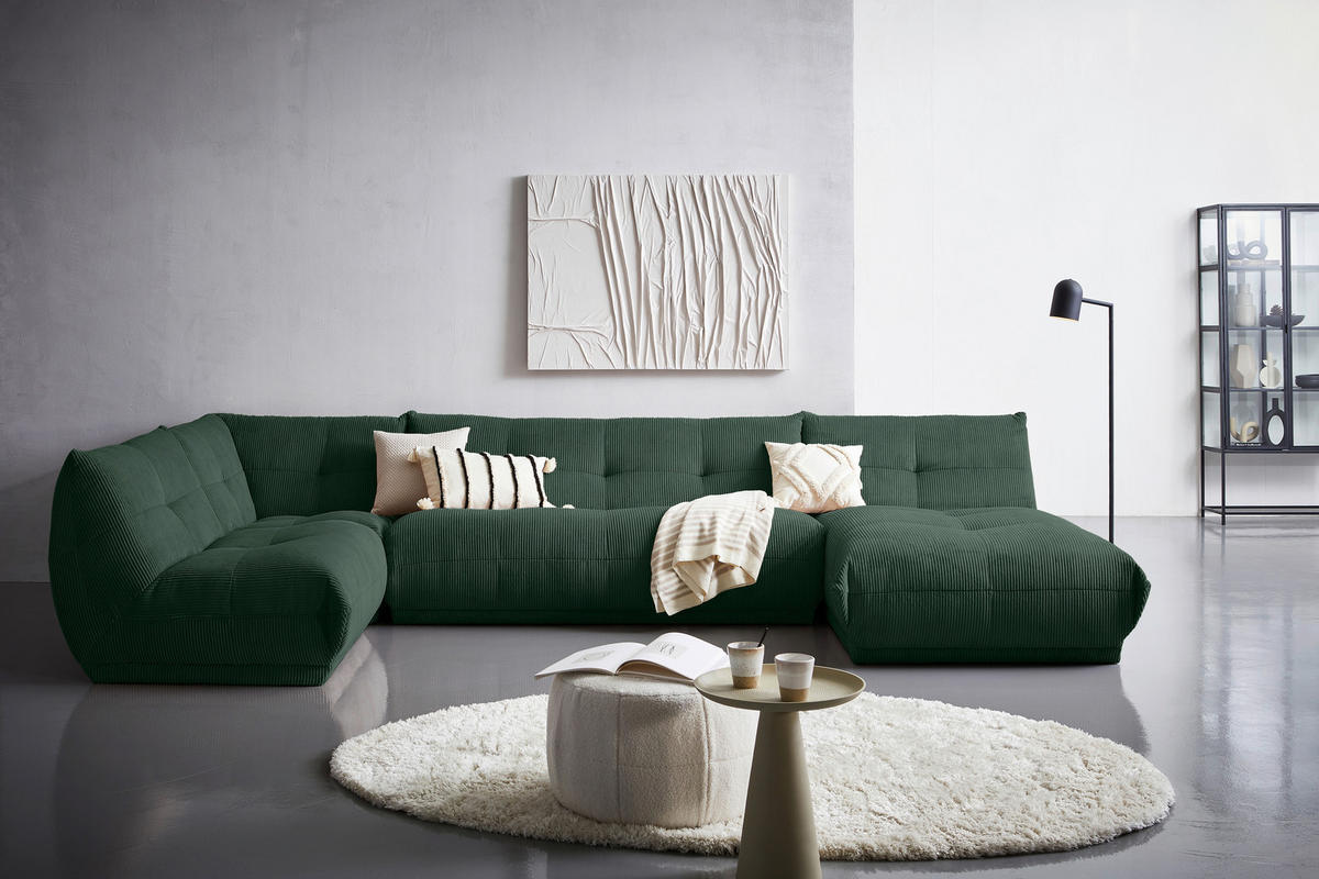 SOFAELEMENT in Cord Dunkelgrün  - Dunkelgrün, Trend, Textil (180/80/112cm) - Livetastic