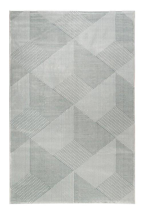 Esprit Webteppich Velvet Groove Grau, Türkis 133x200 cm