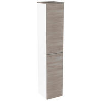 HOCHSCHRANK 30,5/160,5/32 cm  - Chromfarben/Eichefarben, MODERN, Glas/Holzwerkstoff (30,5/160,5/32cm) - MID.YOU