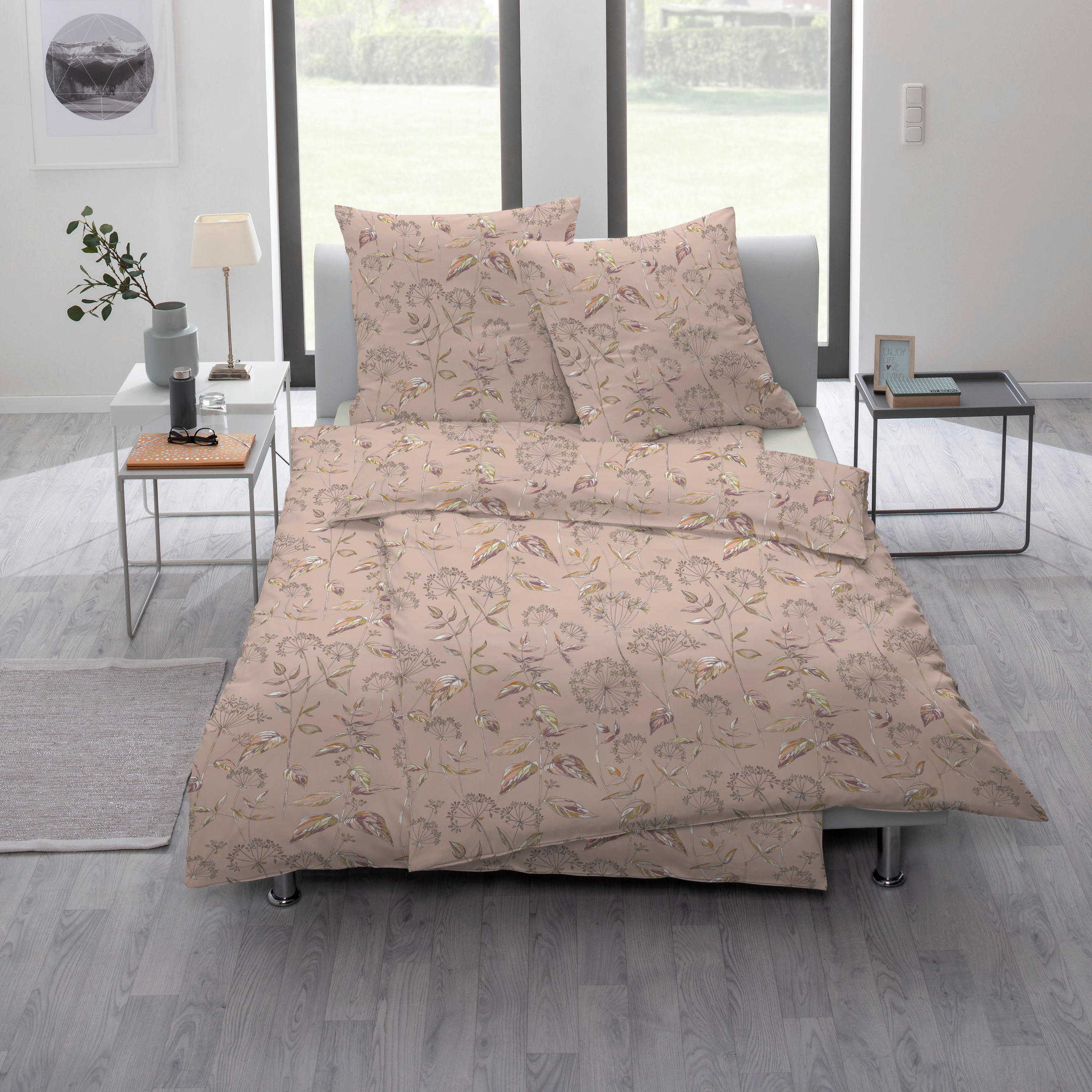 BETTWÄSCHE Atelier Flanell 135/200 cm  - Orange, Design, Textil (135/200cm) - Estella