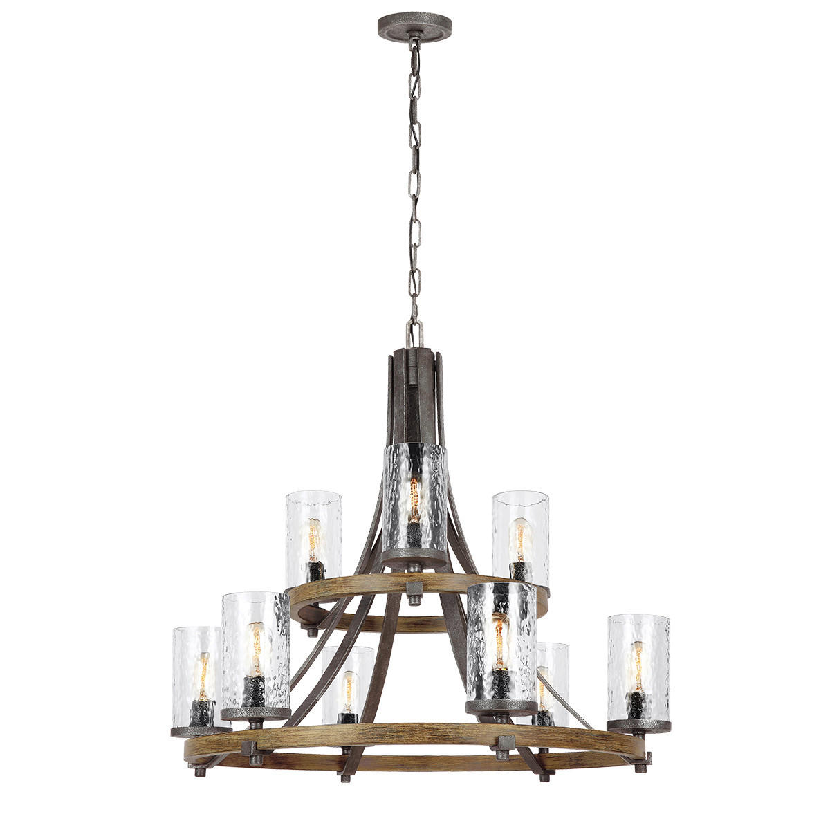 LESTENEC  Elstead Angelo      82.9/89.8 cm      E27 - siva/barve hrasta, Natur, kovina (82.9/89.8cm) - Elstead Lighting