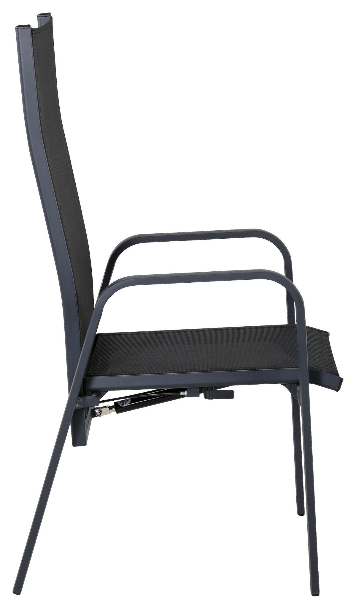 GARTENSESSEL-SET Aluminium Schwarz  - Schwarz, KONVENTIONELL, Metall (56.5/110/65cm) - Gardenson
