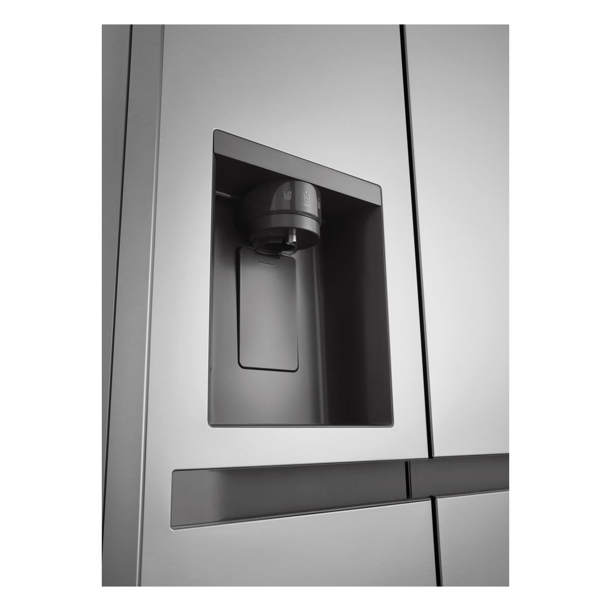 SIDE-BY-SIDE 91,3/179/73,5 cm  - Silberfarben, Basics, Glas/Kunststoff (91,3/179/73,5cm) - LG
