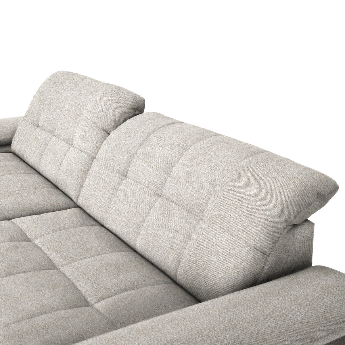 ECKSOFA in Webstoff Beige  - Beige/Schwarz, Design, Textil/Metall (180/265cm) - Carryhome