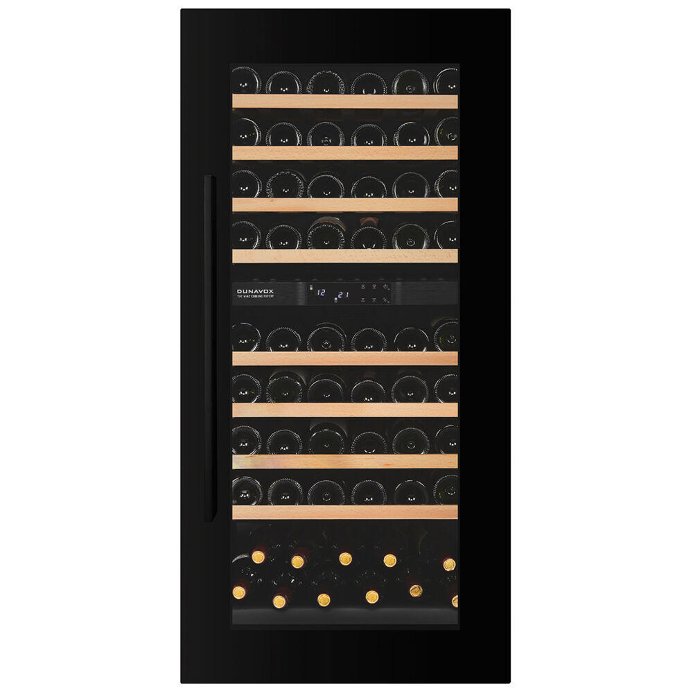 WEINKÜHLSCHRANK DXJ-65.154DB  - Schwarz, Basics, Glas/Holz (59,5/127,1/57,1cm)