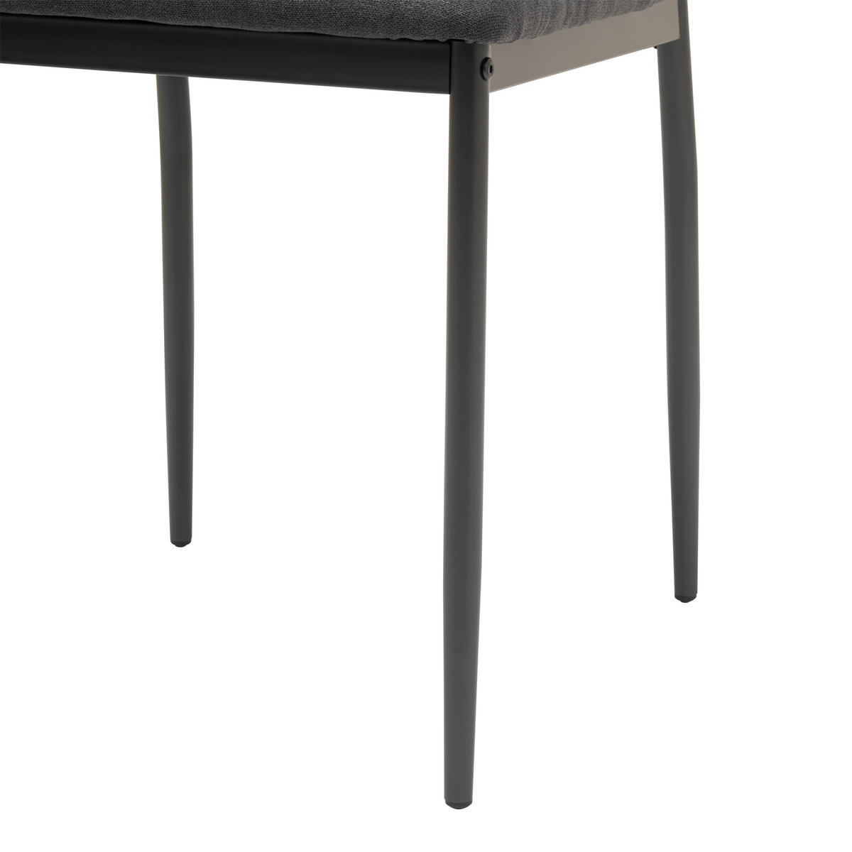 STUHL  in Eisen Mikrofaser Metall, Textil  - Dunkelgrau/Grau, KONVENTIONELL, Textil/Metall (43/93/54cm) - MID.YOU