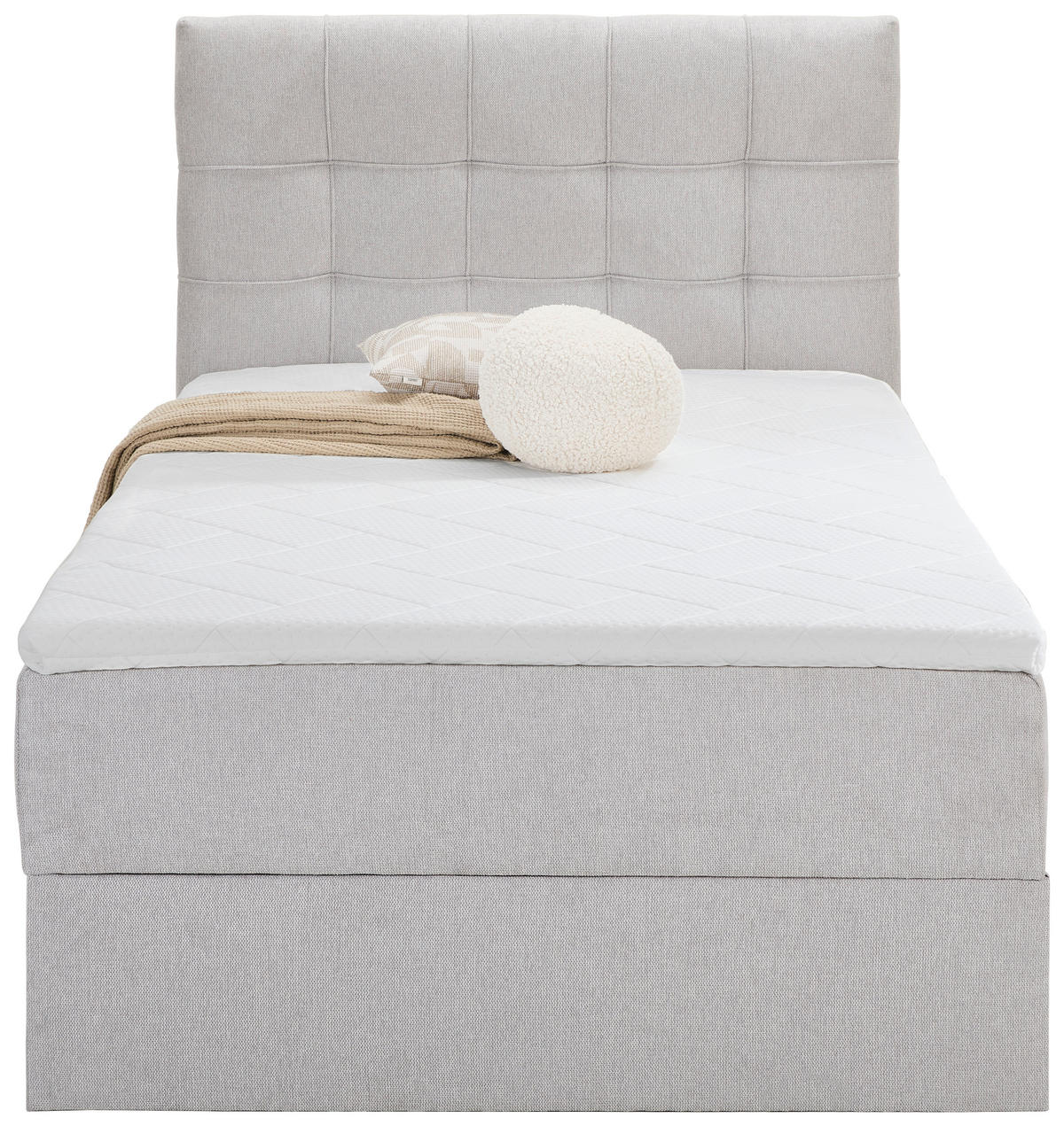 BOXBETT 100/200 cm  in Silberfarben  - Silberfarben/Schwarz, KONVENTIONELL, Kunststoff/Textil (100/200cm) - Boxxx