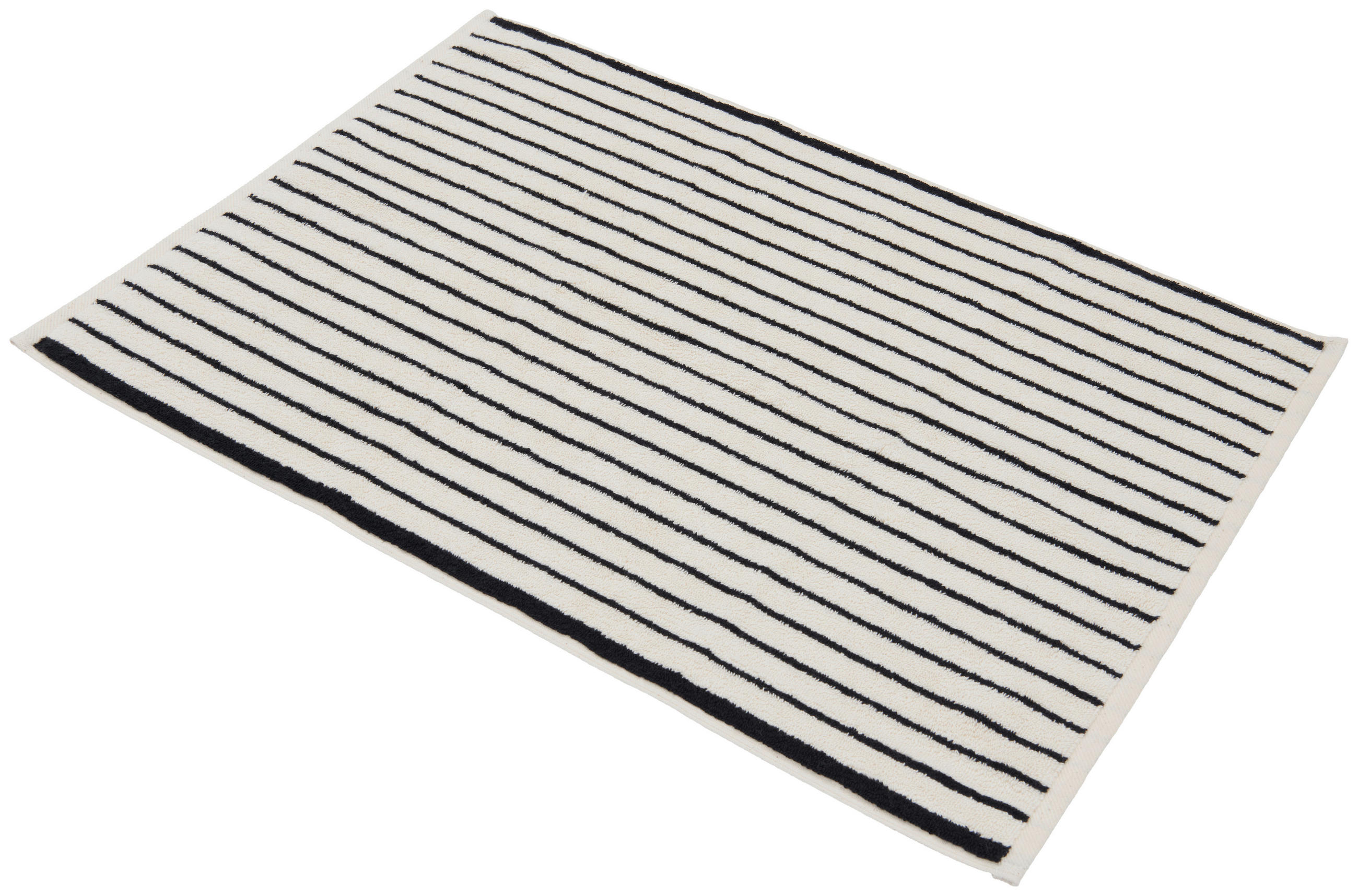 BADEMATTE Schwarz, Ecru 50/70 cm  - Ecru/Schwarz, KONVENTIONELL, Textil (50/70cm) - Dieter Knoll