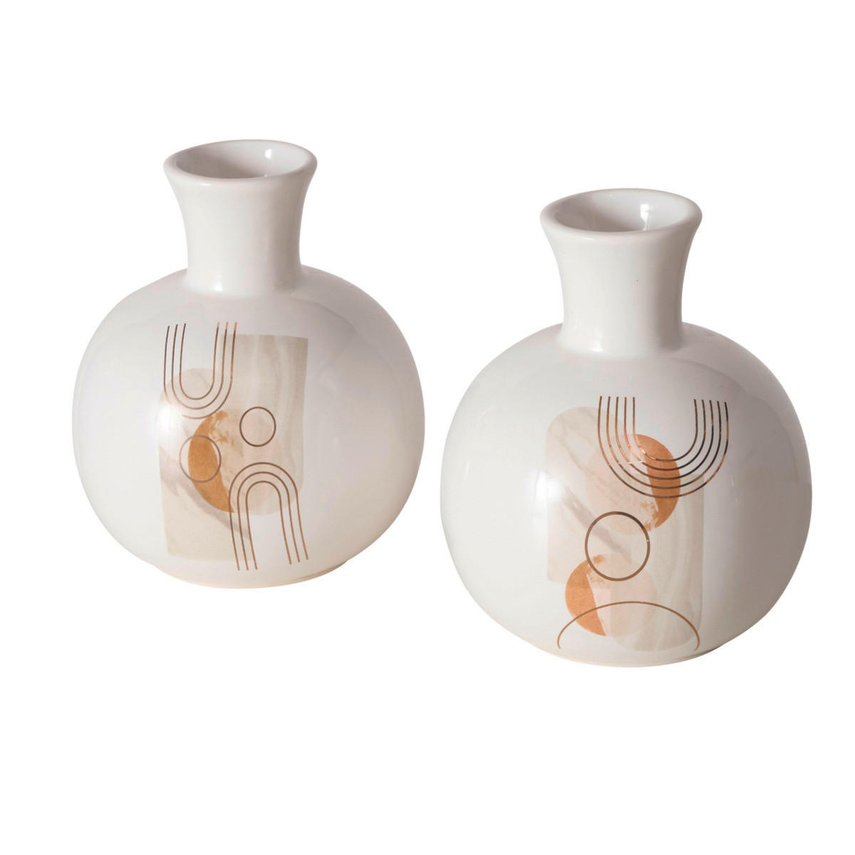 VAS  - vit/multicolor, Basics, keramik (14/17cm) - Ambia Home
