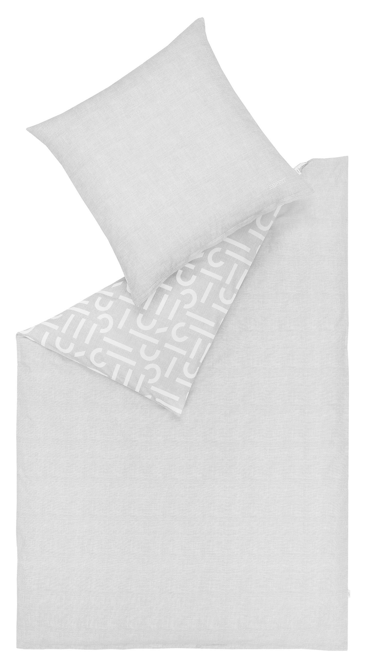 WENDEBETTWÄSCHE SCATTER BIG Renforcé 200/200 cm  - Hellgrau/Grau, Design, Textil (200/200cm) - Esprit