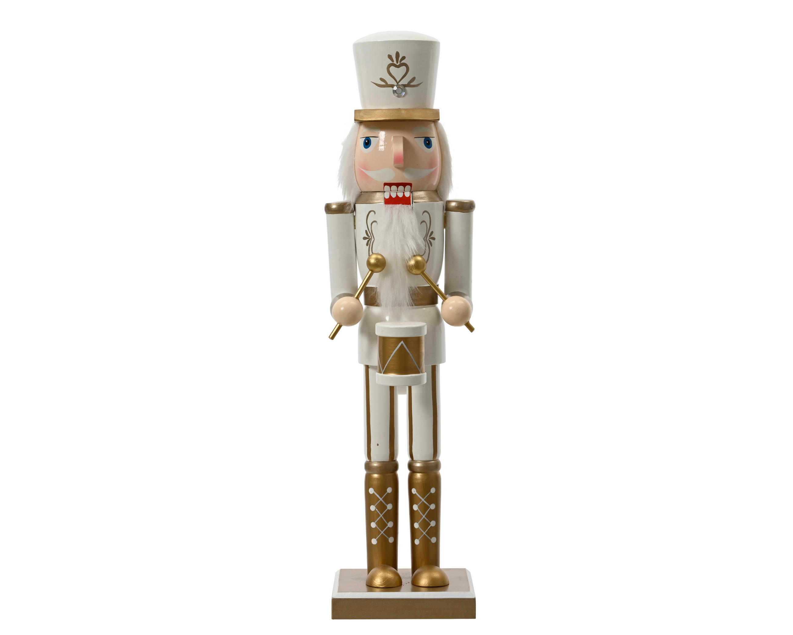 KARÁCSONYI FIGURA - fehér, Basics, fa (11.5/10/48cm)