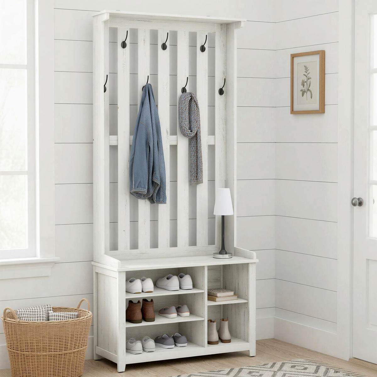 GARDEROBE 4-teilig  in 81/180/35 cm  - Weiß, Trend, Holzwerkstoff (81/180/35cm) - Boxxx