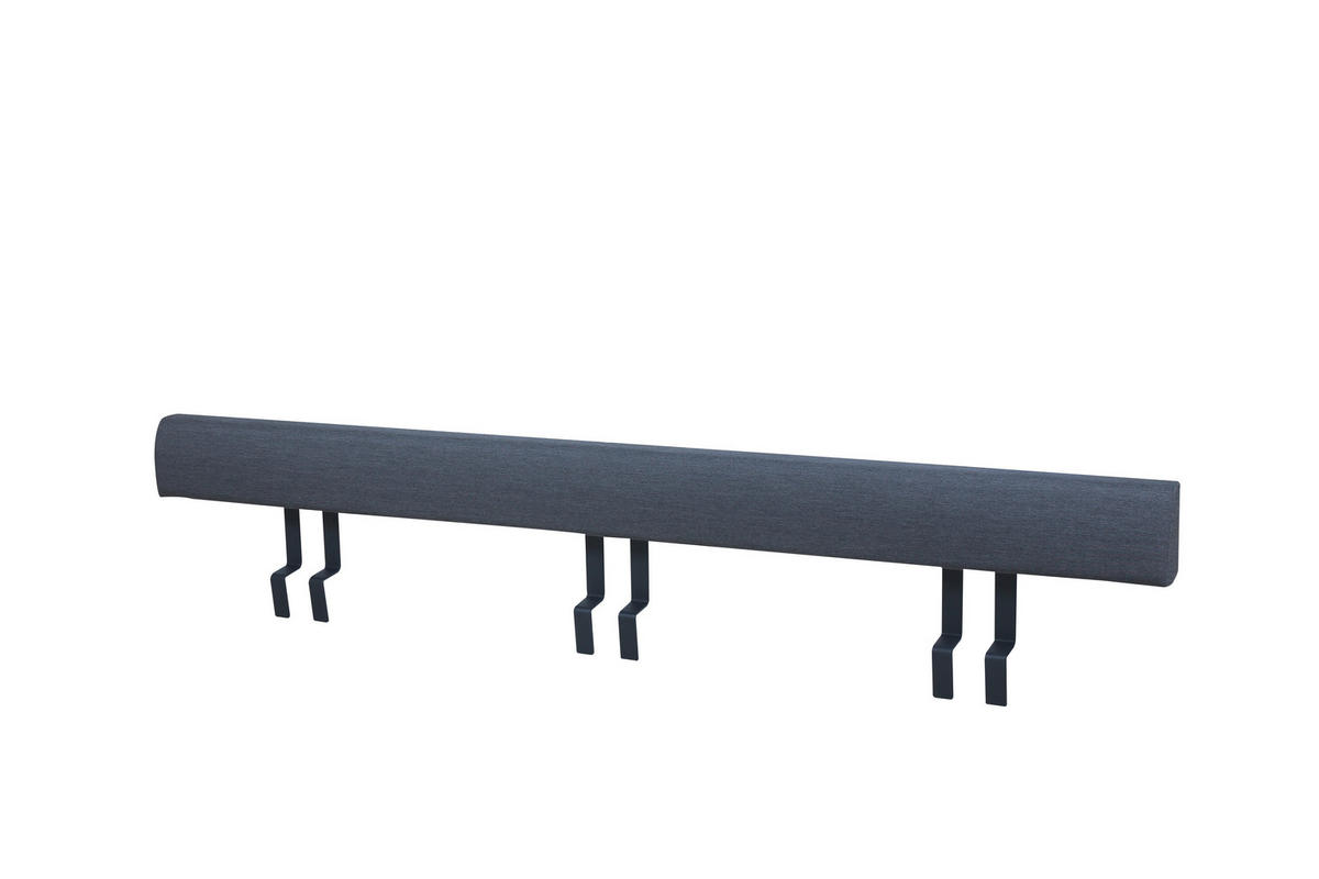 GARTENBANK in Anthrazit, Teakfarben  - Anthrazit/Teakfarben, Modern, Holz/Metall (220/43/46cm) - Zebra 
