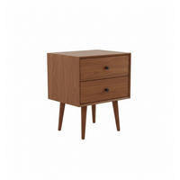 NACHTKÄSTCHEN 40/50/35 cm  in Hartholz Mangoholz Honig  - Schwarz/Honig, MODERN, Holz/Metall (40/50/35cm) - MID.YOU