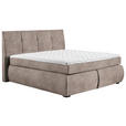 BOXSPRINGBETT 180/200 cm  in Hellbraun  - Wengefarben/Hellbraun, KONVENTIONELL, Holz/Textil (180/200cm) - Xora