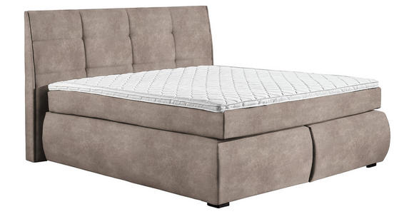 BOXSPRINGBETT 160/200 cm  in Hellbraun  - Wengefarben/Hellbraun, KONVENTIONELL, Holz/Textil (160/200cm) - Xora