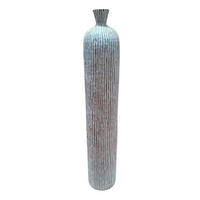 VÁZA  - bézs/fehér, Design, műanyag (105/18,5/18,5cm)