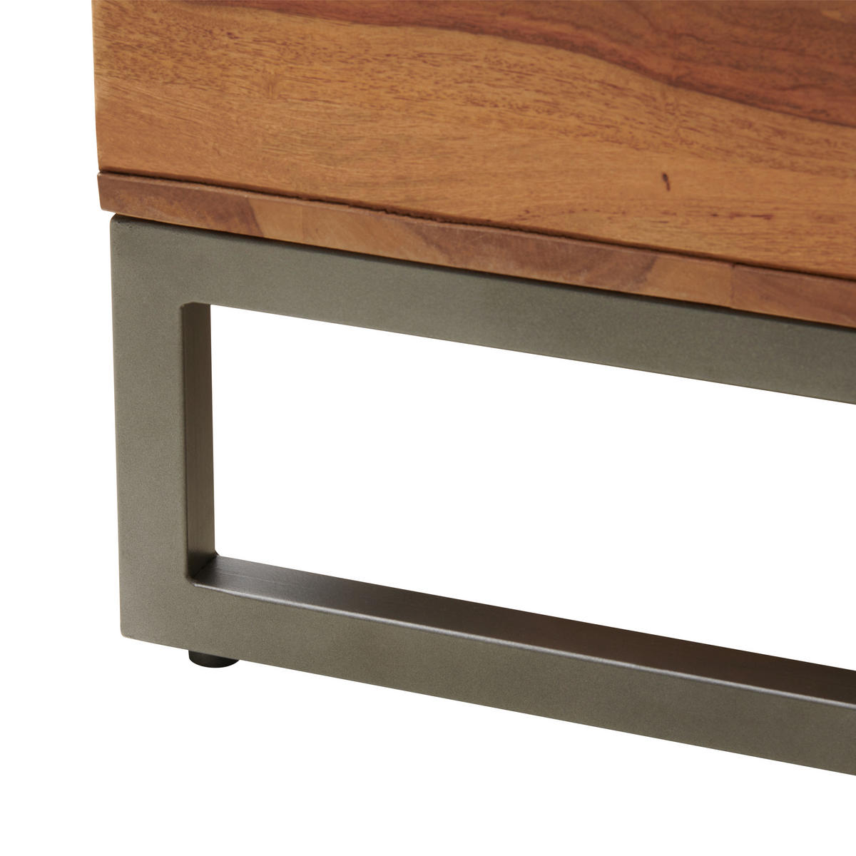 COUCHTISCH Craft Line Sheesham massiv 60/120/38 cm rechteckig Naturfarben, Anthrazit  - Anthrazit/Naturfarben, LIFESTYLE, Holz/Metall (60/120/38cm) - MID.YOU