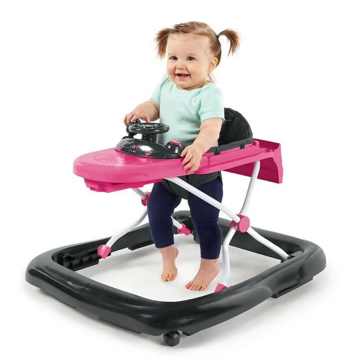 LAUFLERNWAGEN - Pink/Schwarz, Basics, Kunststoff/Textil (72,4/63,5/50cm)