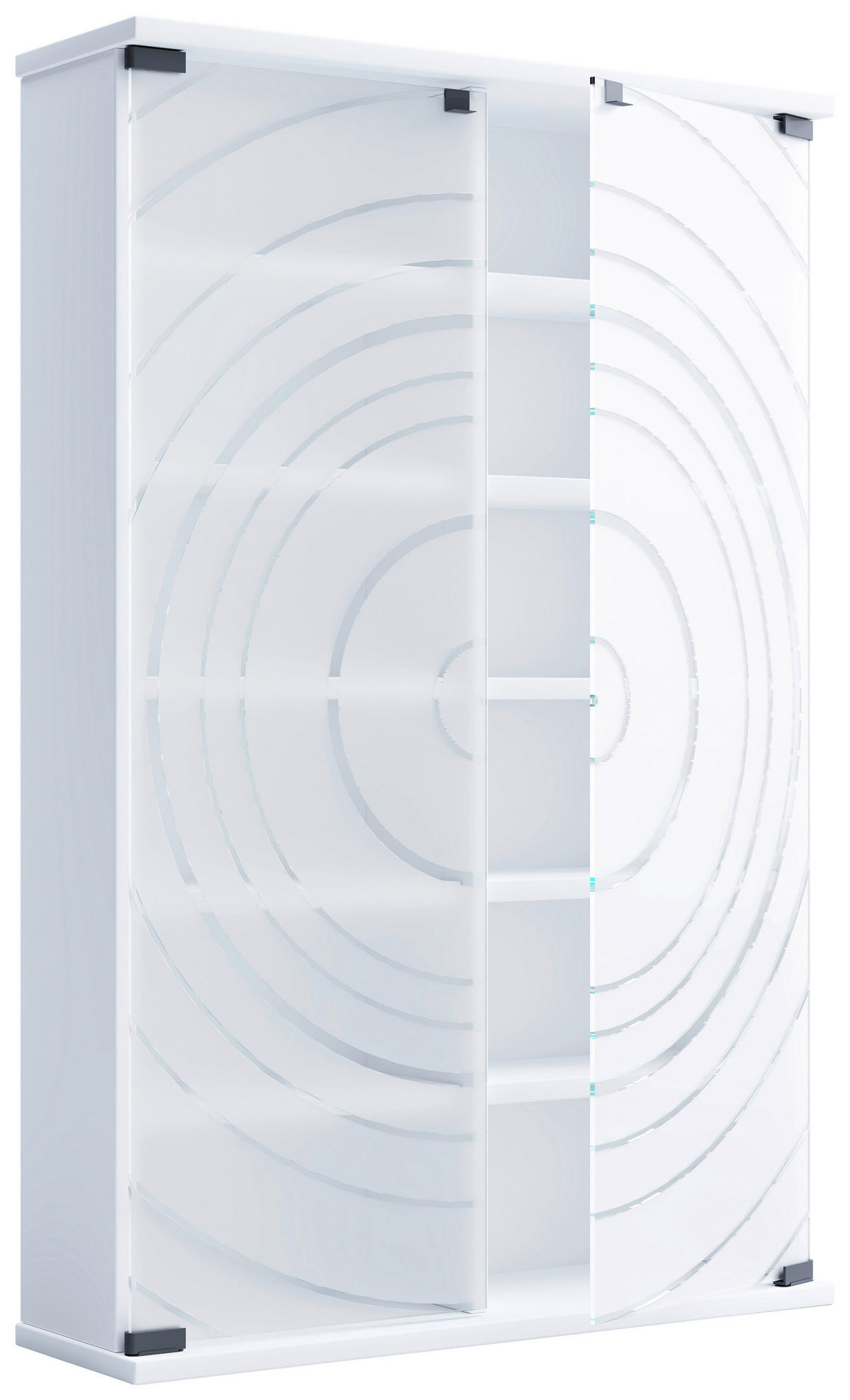 CD-REGAL - Weiss, Design, Glas/Holzwerkstoff (60/92/18cm) - MID.YOU